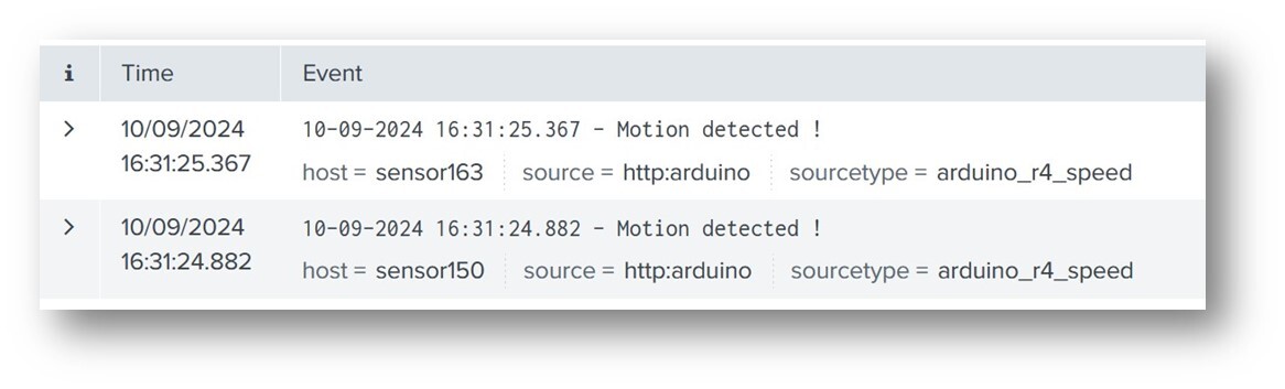 Figure 10 : Logs dans Splunk